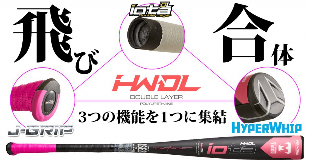 3つの飛ばす機能を合体させた「レボルタイガーハイパーウイップダブルレイヤー(HWDL)」。飛ぶ軟式バットの究極に近づいているかも。「ワンサイドダブル」もご紹介  | 野球専門店ベースマン